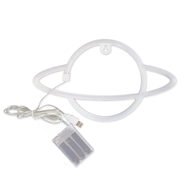 Planet Neon Lampe LED Neon Skilt Strimmel 5V Desktop Dekorativt Lys til Soveværelse Stue Dekoration
