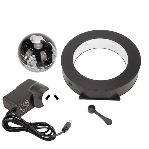 Magnetisk svevende globus innebygd LED-lys magnetisk svevende globus verdenskart ornament for kontorbord hjem AU-plugg 100‑240V