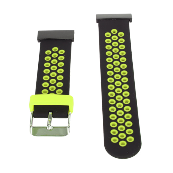 Sportrem 2 färger Andningsbara silikonband Justerbart utbytesarmband för Garmin Fenix ​​7X 6X 5X Svart Grön