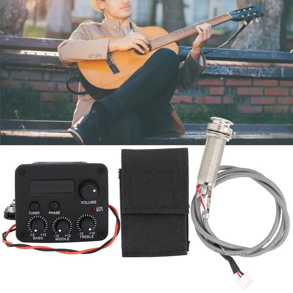Gitarforforsterker 3-segment pickup-equalizer LCD-skjerm Musikkinstrumenttilbehør