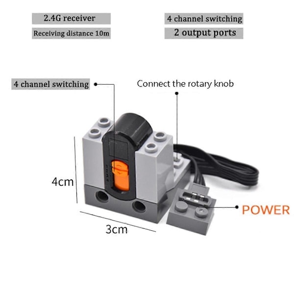Power Functions Deler Byggeklosser Togspor Motor stil A