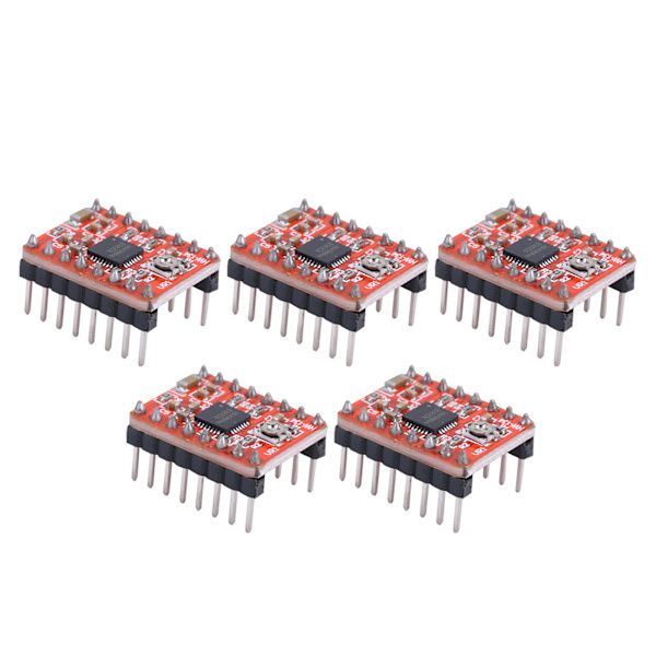 5 stk. Stepper Motor Driver Modul Board til Ramps 1.4 A4988 3D Printer Tilbehør