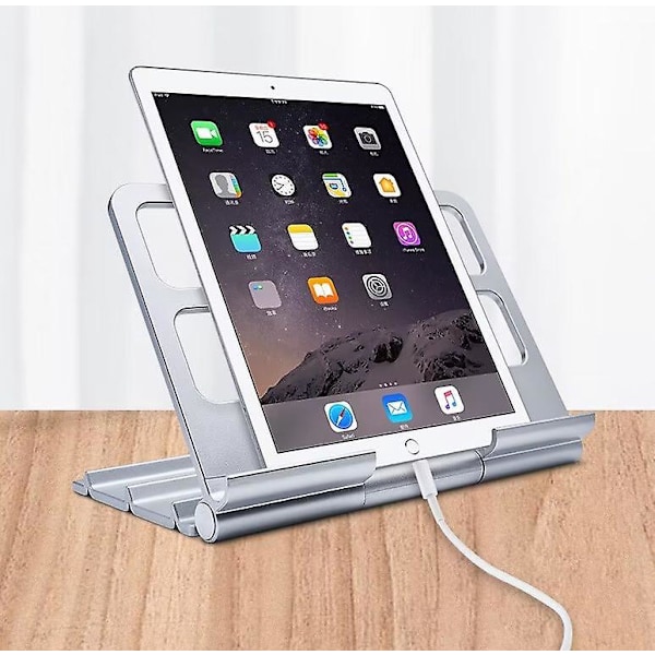 Justerbart nettbrettstativ, kraftig skrivebordsstativholderdokk kompatibel med nettbrett som iPad Pro 9.7, 10.5, 12.9 Air Mini 4 3 2, Kindle Fire, Tab