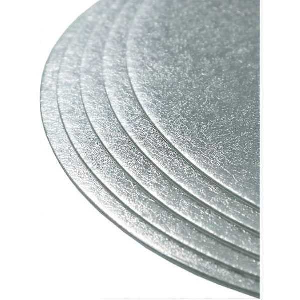 4\" Runda Tårtbrickor, Silver Tårtunderlägg, 1,8 mm Tjocka, 2-pack.