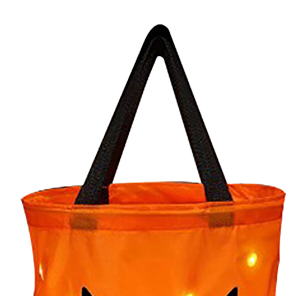 2 stk LED Halloween godteriposer 12 tommer høye 10 tommer brede gresskar stil batteridrevne Halloween festposer for fest