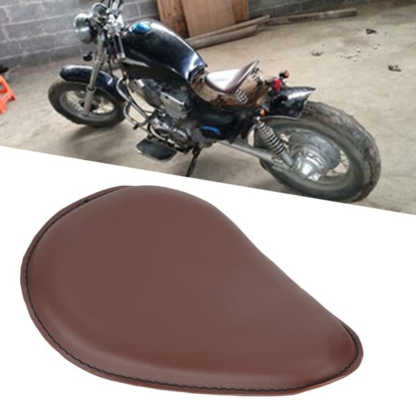 Brun motorcykelsätesdyna med fjäderfäste passar för Yamaha