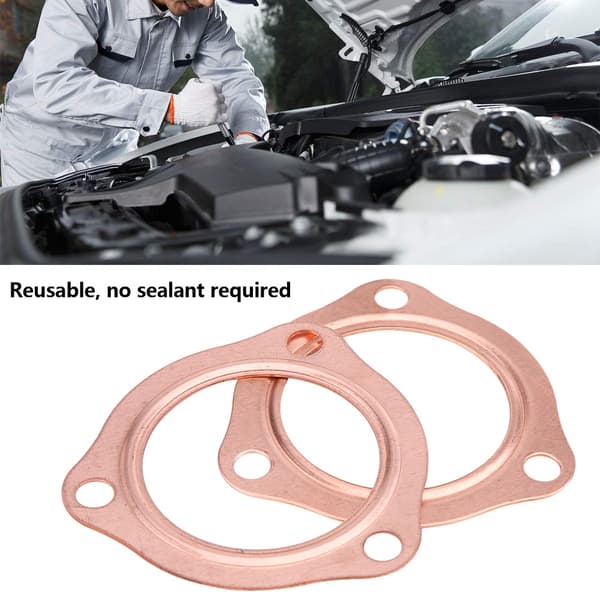 2st 2,5 tum Koppar Header Avgasgrenrör Packningar Återanvändbara för SBC BBC 302 350 454
