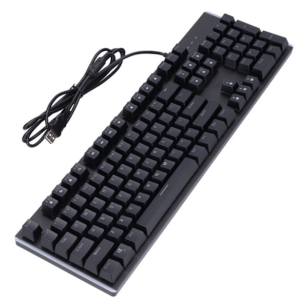 Kablet tastatur 104 taster Begge sider Farge Lys Kablet Bakgrunnsbelyst Mekanisk Gaming Datamaskin Tilbehør
