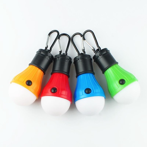 Bärbar LED-Tältlampa 4-pack Clip-krok Nödljus Orkanlampor Campinglyktor Glödlampor