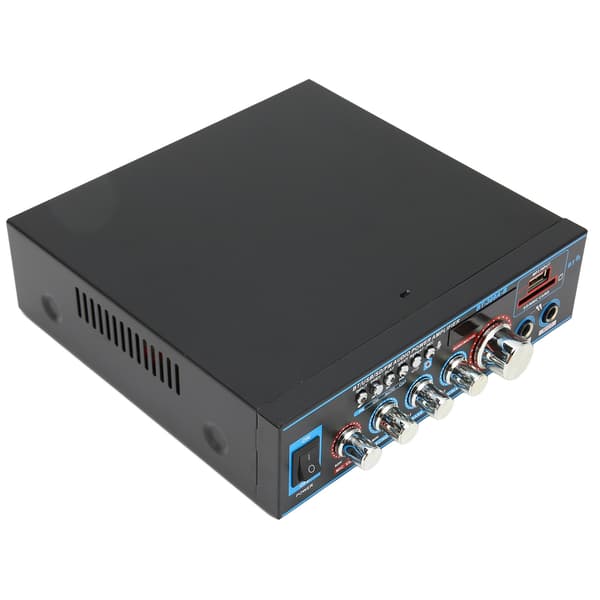 Mini Bluetooth digitalforsterker 2-kanals volumkontroll multifunksjonell stereolydforsterker for hjemmekinohøyttaler EU-plugg 220V