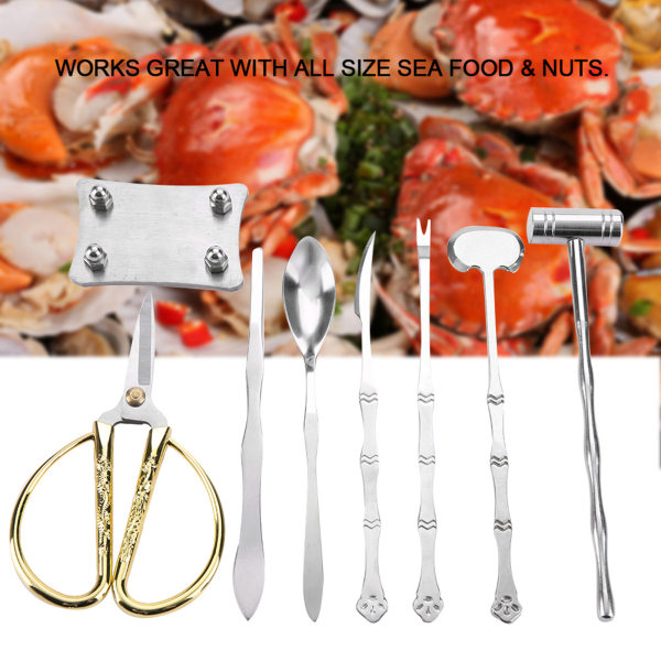 Rostfritt stål Seafood Claw Tool Set - 8PCS
