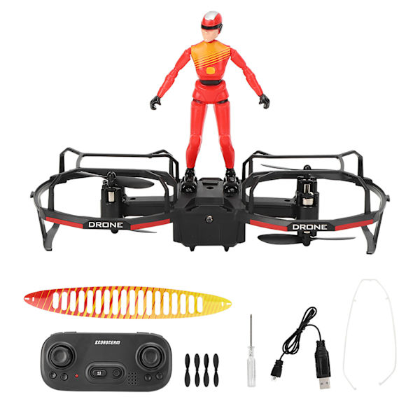 E020 2-akslet RC Stunt Paraglider Drone Høydeholdmodus Drone Quadcopter Rød