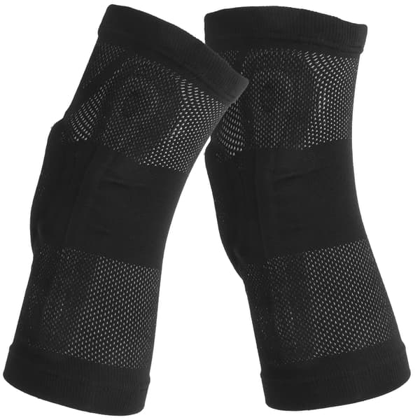 2 st Andningsbara Sport Knäskydd Anticollision Patella Skydd Ben Ärm Skyddsutrustning Svart M