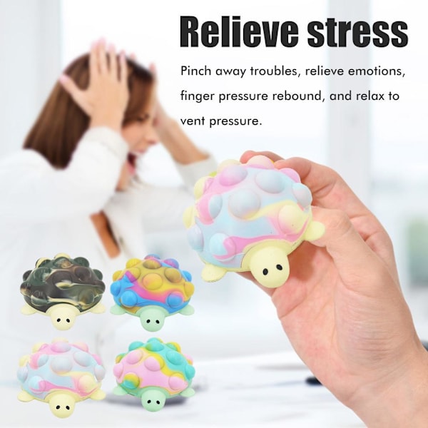 Tryk Boble Bold Cartoon Turtle 3D Stress Bold Silikon Sensorisk Dekompression Legetøj Angst Relief Legetøj til Børn Voksne