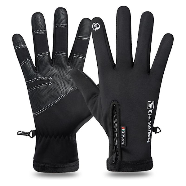 Cykelhandsker Unisex Vinterhandsker Touch Screen Handsker Skridsikre Vindtætte Cykelhandsker til Cykling Kørsel Klatring Løb Ski (XL)