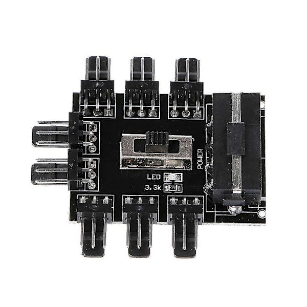 Pc Ide Molex 1 - 8-suuntainen jakaja jäähdytystuulettimen keskitin 3-nastainen 12 V virtapistokesovitin