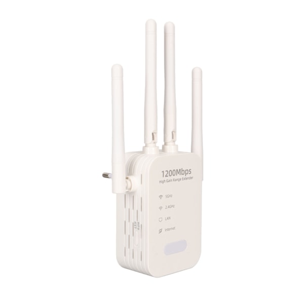 WiFi-forstærkere Signal Booster 4 eksterne antenner Dual Band WiFi AP Range Extender Signalforstærker EU-stik 100-240V EU-stik