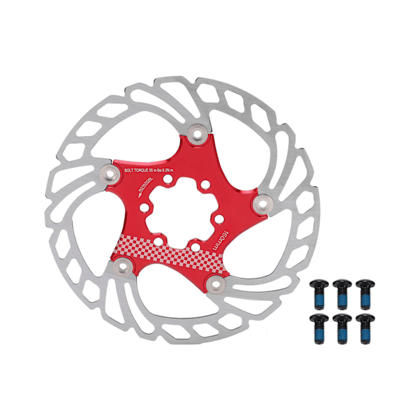 Bike Disc Brake Red Floating Buckle Design Stable Reliable Bicycle Supplies for Cycling Enthusiasts160MM