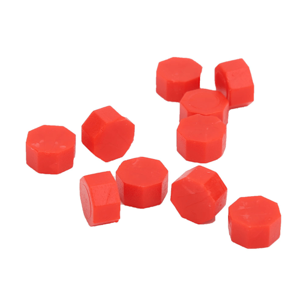 Åttekantformet forsegling voksperle flaskepakket voksforseglingsstempel DIY-sett for konvoluttbrev Bright Red
