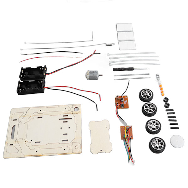 DIY Trådlös Fjärrkontroll Bil Trä RC Bil Modell Kit för Pojkar och Flickor Tonåringar och Vuxna