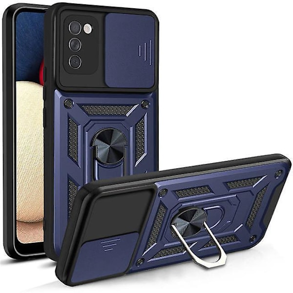 Robust 5G Telefonfodral med Kickstand och Skjutbar Kameraskydd Stötsäkert Militärklass Matt Textur