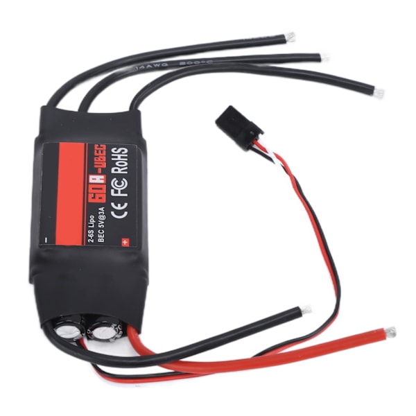 60A ESC Elektronisk Hastighedskontrol til Fjernbetjening Drone Fastvinge Fly