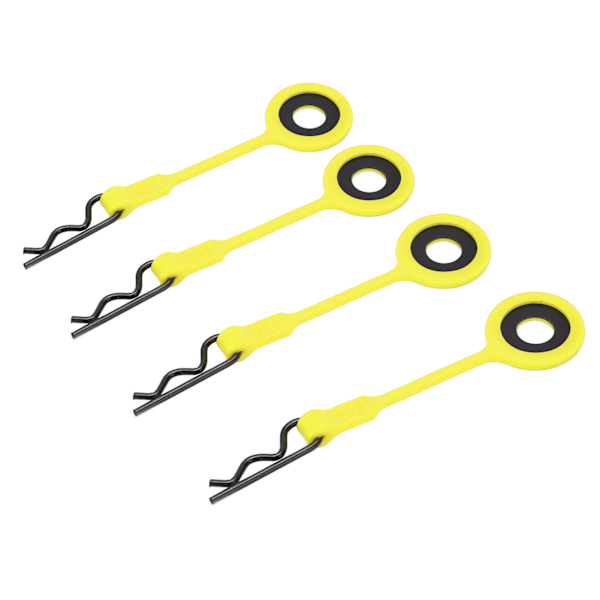 4 STK RC Body Clips Pins RC Car Shell Body Fixed Clips Holder Silikon Metall Universal for 1/10 modell CarYellow