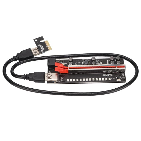 Riser-sovitinkortti 8 Excicon-kondensaattoria monikerroksinen suojaus kiinteä solki PCIE Riser 1x - 16x sovitin