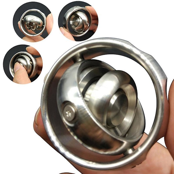 Metal Gyroskop, Legetøj til Voksne, Anti-Stress Finger Rotations Gyroskop, Finger Dekompression