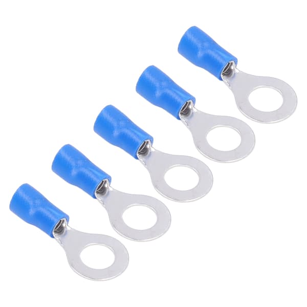 100 st förisolerade ringterminaler koppar PVC-presskopplingar för maskiner AWG 16-14