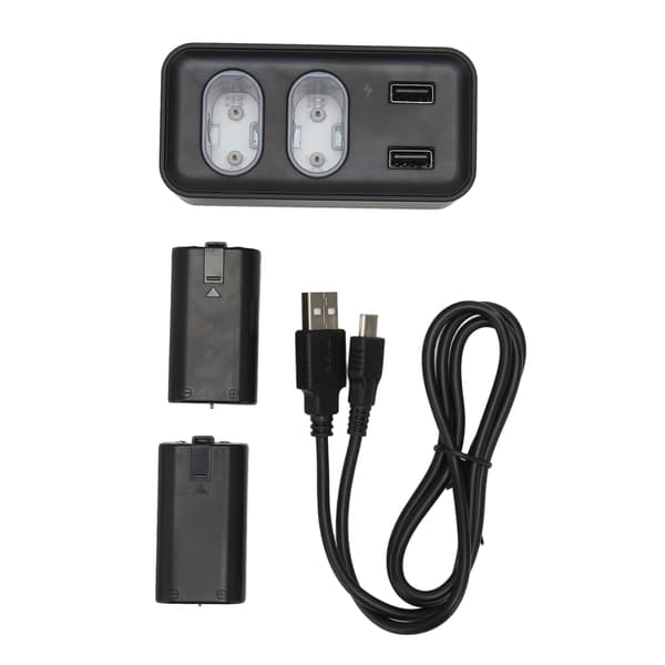 Controller Batteripakke 2 stk. 800mAh Genopladelige Batterier med USB-Opladerstation til Xbox One X S Series