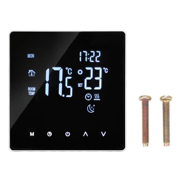 4400W Temperaturregulator LCD Touch Screen Golvvärme Termostat 5 till 60°C Inställning AC 90‑240V 3A med WiFi Länkning