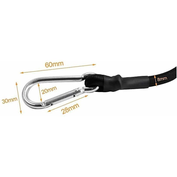 Gummistroppar med krokar 3 storlekar Extra stark expanderande gummistropp med krokar (3 st, 1 m, 2 m, 3 m)