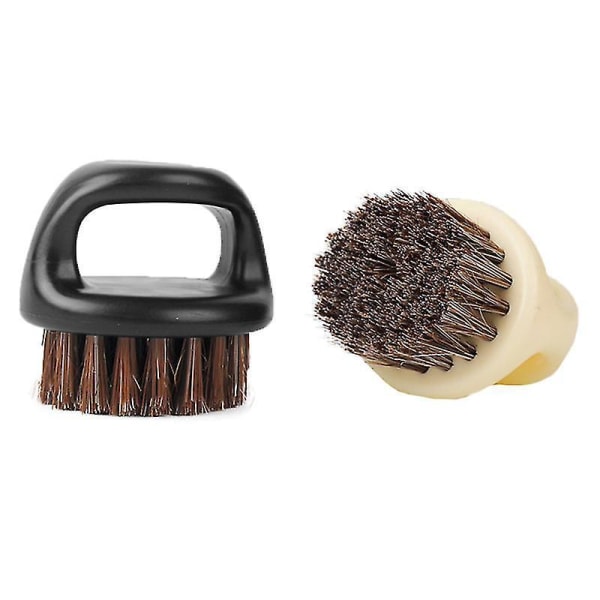 2-pack tillbehör för frisörsalong - Skäggformnings- och rengöringsborstar med slumpmässig färg