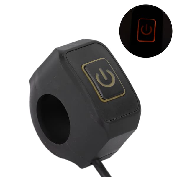 22mm Motorsykkel Styrebryter Kontrollknapp Vanntett Universal for Frontlys Gul