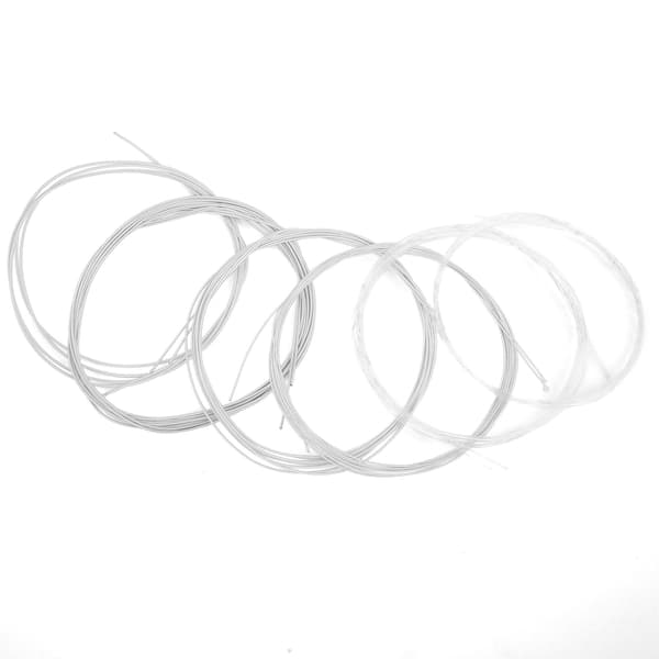 6 STK Oud Strenge Sæt 1‑G 2‑D 3‑A 4‑E 5‑B 6‑F Nylon Forsølvet Kobberlegering Erstatning