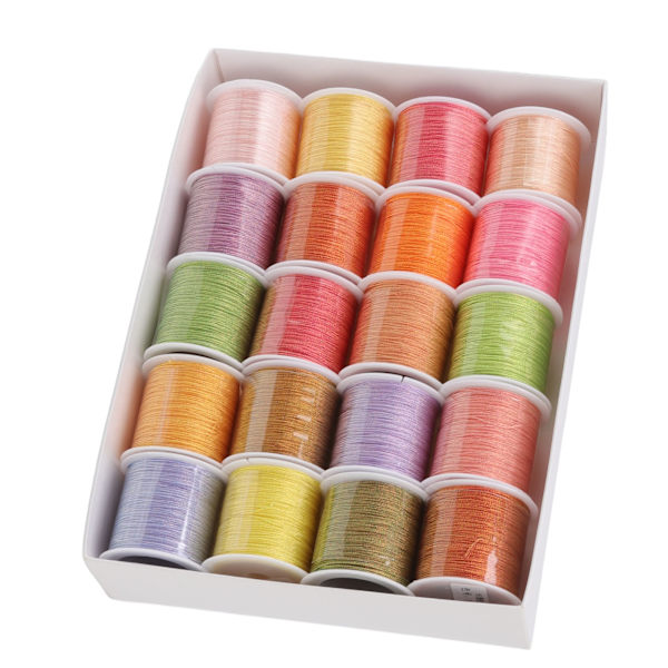 20 farger vokset tråd 55 yard 6 deler klippbar lengde halskjede ledning DIY håndverk vokset polyester ledning for smykkefremstilling