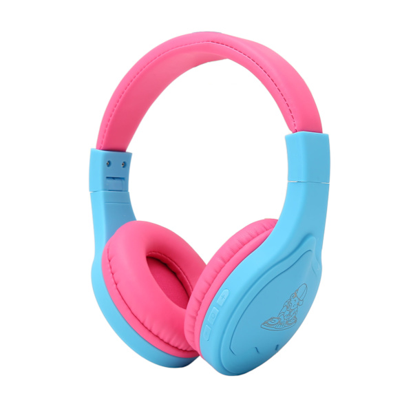 Bluetooth-lasten kuulokkeet, stereomeluntapoisto, RGB-valo, taitettava langaton lasten kuulokemikrofoni, sininen