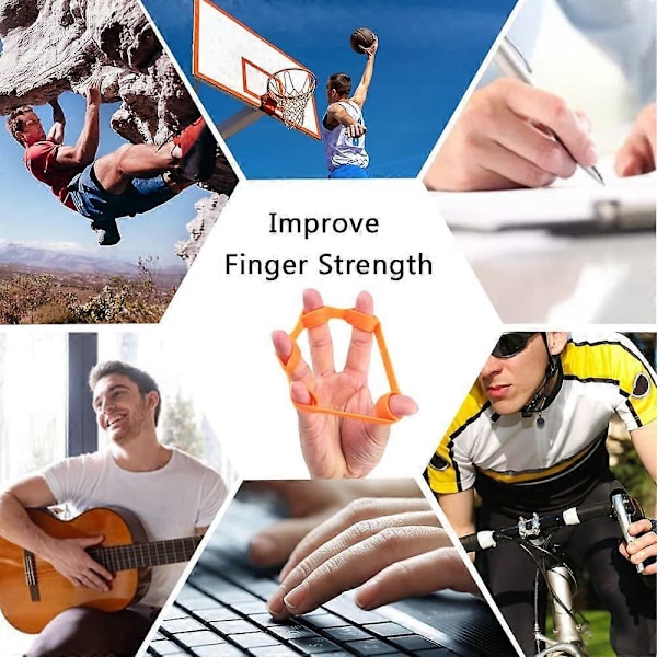 Håndgrebstræner (3 stk.), Underarms Træner Håndstyrker Finger Extensor Bånd til Muskeltræningsøvelser