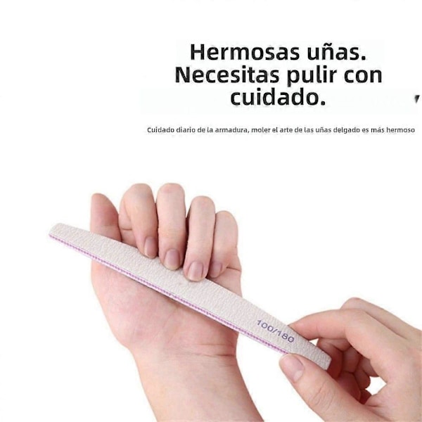 Archos Professional 5-delars Nagelkit med Dubbelsidig Sandpapper och Halvmåneform, Högkvalitativa Manikyrverktyg och Nagellack
