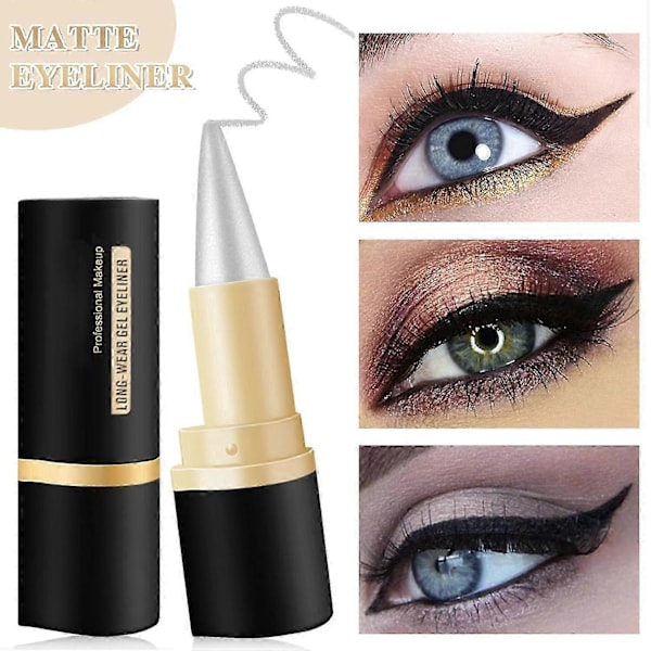 Vedenkestävä eyeliner, nopeasti kuivuva ja tahriintumaton eyeliner-kynägeeli, pitkäkestoinen pigmentoitu luomiväri, täydelliseen eyelineriin
