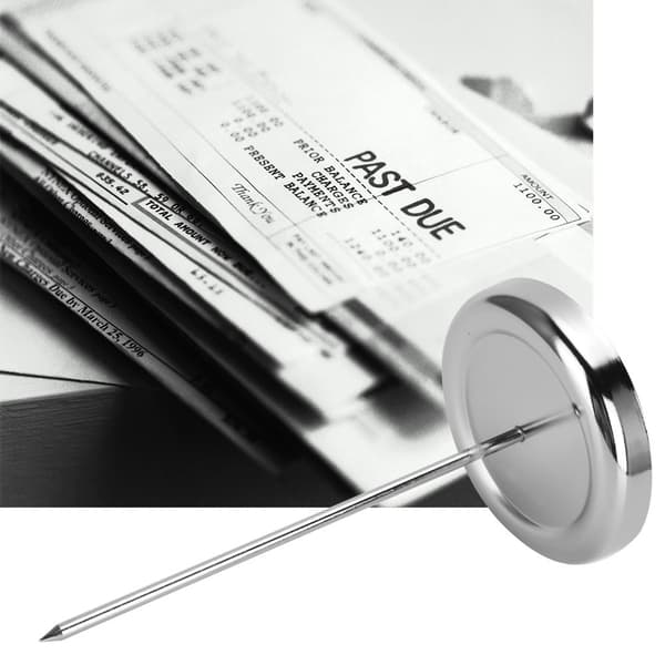 Rustfrit Stål Lige Stang Papir Memo Holder Check Spindel Regningsgaffel Kvitteringspind