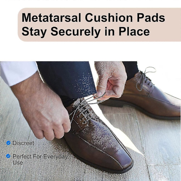 Metatarsal Gel Skydd Kudde - Lindra Smärta i Trampdynan - Metatarsaldynor - Metatarsalgi Innersulor - Storlek: m
