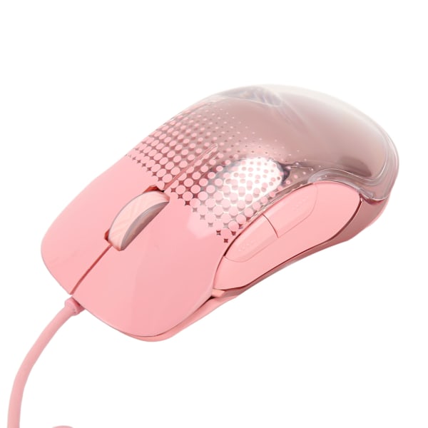 Kablet USB Gaming Mus Dazzling Jenter Søt Rosa Mekanisk Datamus for Hjemmekontor