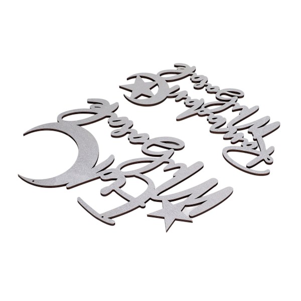 2 kpl Ramadan Mubarak -riippukyltti MDF Mubarak -riippuva kuu ja tähdet Eid -riippuva koriste