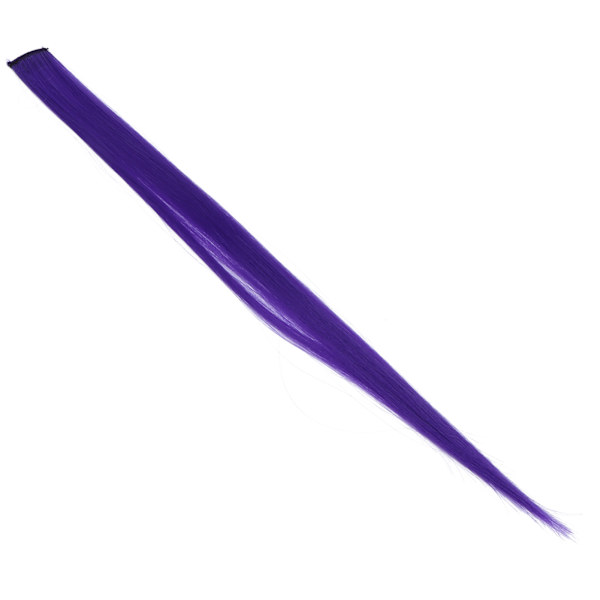 Värilliset hiustenpidennykset Highlight synteettiset hiuslisäkkeet Clipin hiustenpidennykset tytöille (violetti #1)