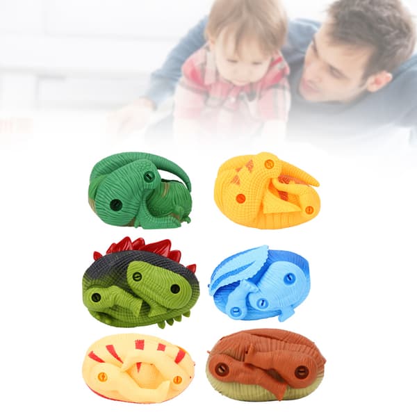 6 stk dinosaur egg svært simulering deformasjon dinosaur modell barn leketøy deformasjon dinosaur egg