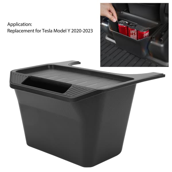 Bagerste Center Opbevaringsboks Stor Kapacitet Sort Pæn Opbevaring Centerkonsol Indsats Organizer Udskiftning Til Tesla Model Y