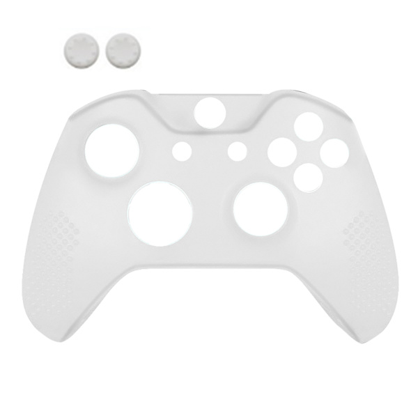 Pehmeä silikonikotelo ohjaimelle, liukumaton suojakotelo ohjaimelle, jossa näppäinhatut XBOX ONE Slim White -ohjaimelle