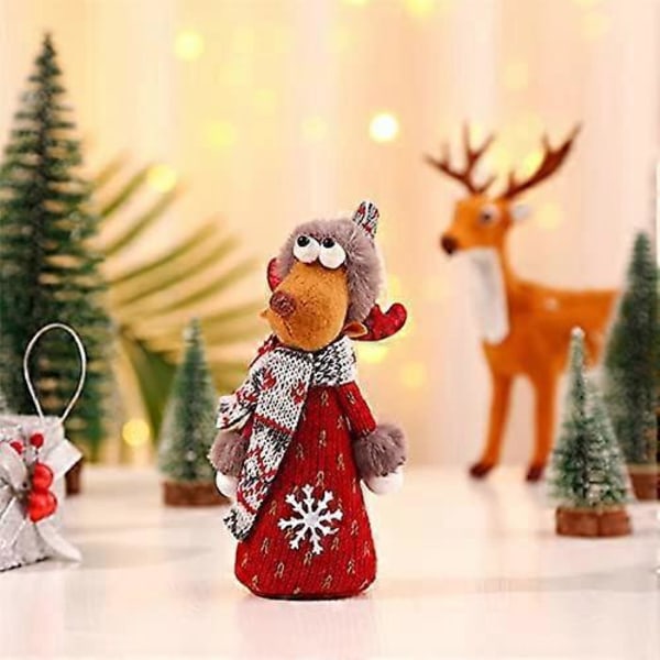 6 st Juldekorationer Jultomte Älg Snögubbe Docka Hänge Julgransprydnader Dekoration Julfestdekorationer (03, 20x6cm/7.87x2